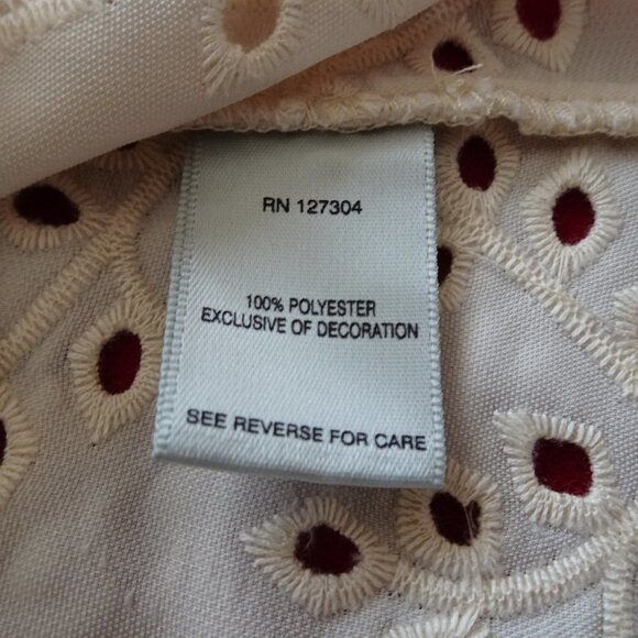 John Mark Velvet Tunic Top Women's Size M Ivory Embroidered Loose Fit - Picture 10 of 14